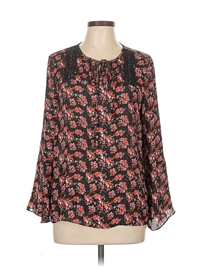 Pre-owned Violet & Claire Long Sleeve Blouse In Black