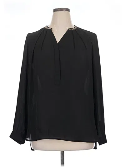 Pre-owned Violet & Claire Long Sleeve Blouse In Black