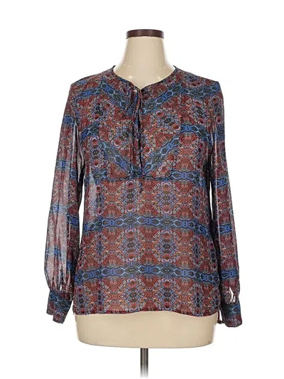 Pre-owned Violet & Claire Long Sleeve Blouse In Blue