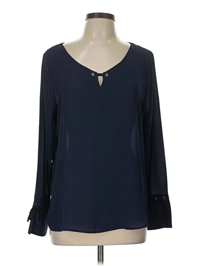 Pre-owned Violet & Claire Long Sleeve Blouse In Blue