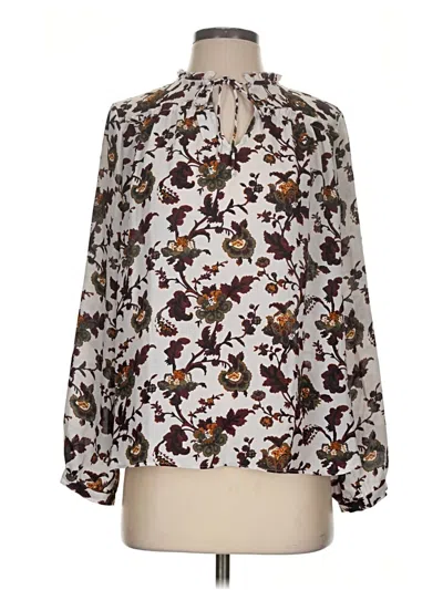 Pre-owned Violet & Claire Long Sleeve Blouse In Ivory