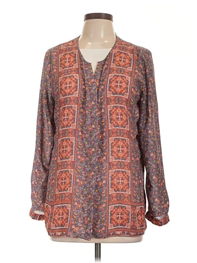 Pre-owned Violet & Claire Long Sleeve Blouse In Orange