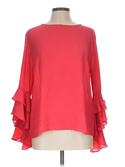 Pre-owned Violet & Claire Long Sleeve Blouse In Red