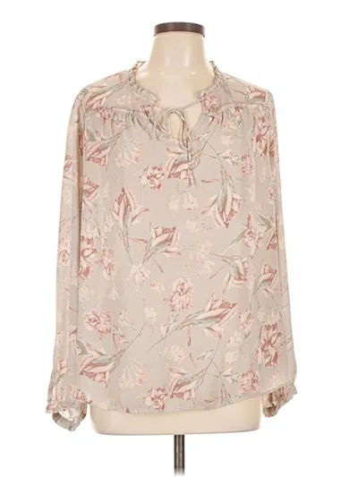 Pre-owned Violet & Claire Long Sleeve Blouse In White