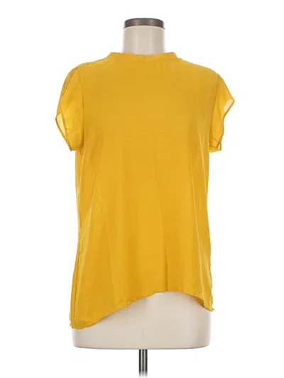 Pre-owned Violet & Claire Short Sleeve Turtleneck In Yellow