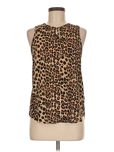 Pre-owned Violet & Claire Sleeveless Blouse In Brown