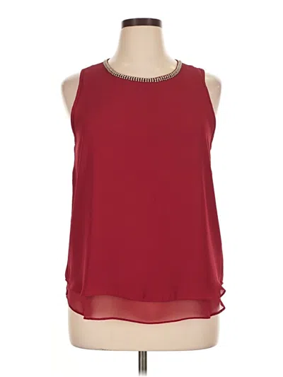 Pre-owned Violet & Claire Sleeveless Blouse In Burgundy