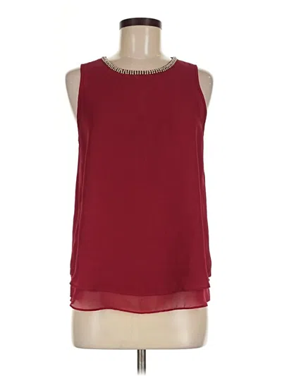 Pre-owned Violet & Claire Sleeveless Blouse In Burgundy