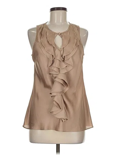 Pre-owned Violet & Claire Sleeveless Blouse In Tan