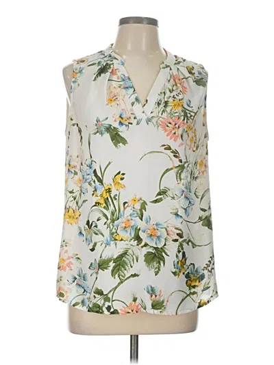 Pre-owned Violet & Claire Sleeveless Blouse In White