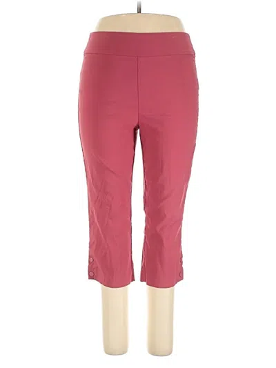 Pre-owned Violets & Roses Active Pants In Burgundy