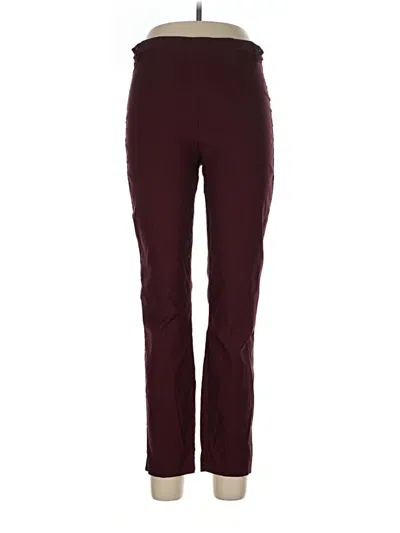 Pre-owned Violets & Roses Active Pants In Burgundy