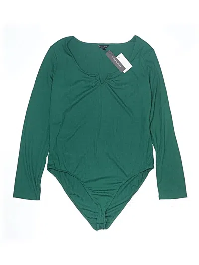 Pre-owned Violets & Roses Bodysuit In Green