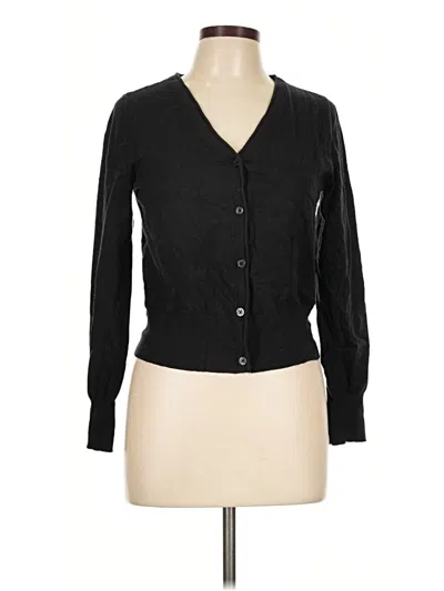Pre-owned Violets & Roses Cardigan Sweater In Black