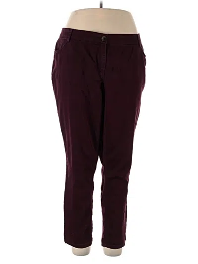 Pre-owned Violets & Roses Casual Pants In Burgundy