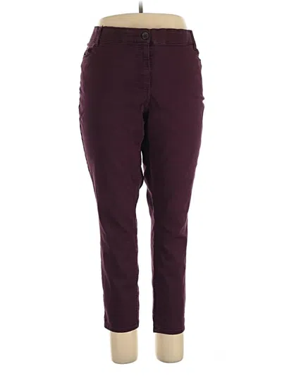 Pre-owned Violets & Roses Casual Pants In Burgundy