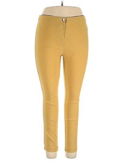 Pre-owned Violets & Roses Casual Pants In Yellow