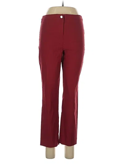 Pre-owned Violets & Roses Dress Pants In Burgundy