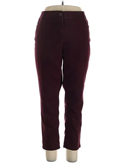 Pre-owned Violets & Roses Jeggings In Burgundy