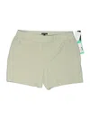 Violets & Roses Khaki Shorts In Green