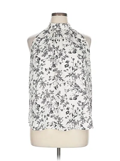 Pre-owned Violets & Roses Sleeveless Blouse In White