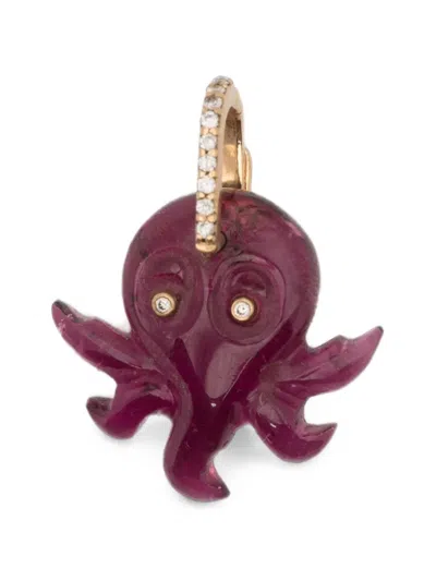 Violette Diamond Octopus Pendant In Gold