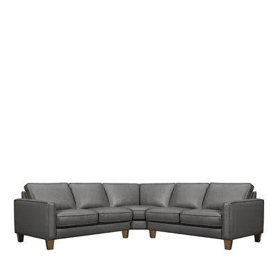 Violino Artie Three Piece Leather Sectional In Multi