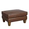 Violino Bloomingdale's Hesh Leather Ottoman - Exclusive In Old World Walnut