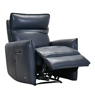 Violino Kelli Power Leather Recliner In Indigo Navy Blue