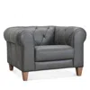 Violino Livia Leather Chair - Exclusive In Rangers Charcoal