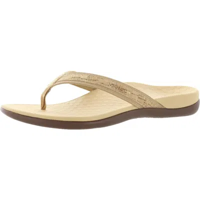 Vionic 44 Tide Ll Womens Leather Slip On Slide Sandals In Multi