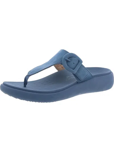 Vionic Activate Rx Womens Suede Buckle T-strap Sandals In Multi
