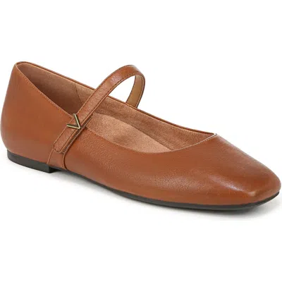 Vionic Alameda Mary Jane Flat In Brown