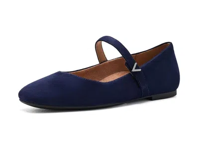 Vionic Alameda Mary Janes Women's Shoes Navy Blazer Suede 1: 7.5 N, Leather In Blue