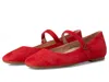 Vionic Wide Width Alameda Mary Jane Flat In Red