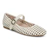 Vionic Alameda Woven Mary Jane Flat In White