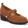 Vionic Alma Mary Jane Wedge Pump In Tan