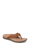 Vionic Aloe Flip Flop In Light Brown