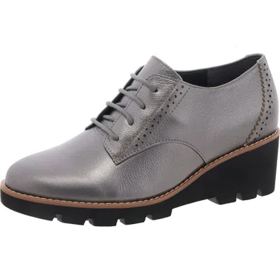 Vionic Anaheim Womens Leather Wedge Oxfords In Multi