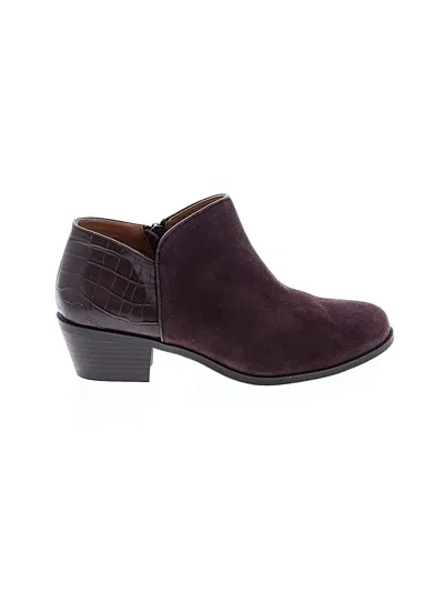 Pre-owned Vionic Ankle Boots In Burgundy
