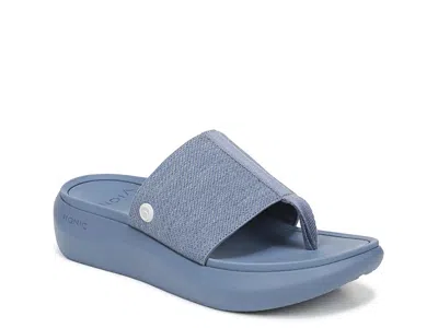 Vionic Aqua Wedge Sandal In Blue