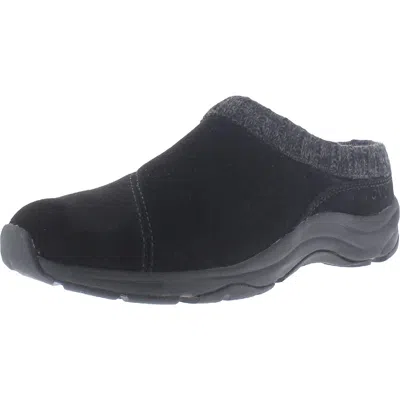 Vionic Arbor Womens Arch Support Suede Clogs In Black