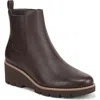 Vionic Aria 2.0 Platform Wedge Bootie In Brown