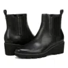 Vionic Aria J0734l1001 Boots Women 7.5 Black Leather Wedge Ankle Booties Zpo3008 In Multi