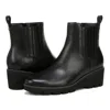 Vionic Aria J0734l1001 Boots Women 7.5 Black Leather Wedge Ankle Booties Zpo3008 In Black