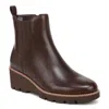 Vionic Aria Wedge Ankle Boot In Brown
