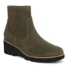 Vionic Ariana Platform Wedge Bootie In Green