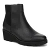 Vionic Ariana Wedge Ankle Boot In Black