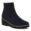 Vionic Ariana Wedge Ankle Boot In Blue
