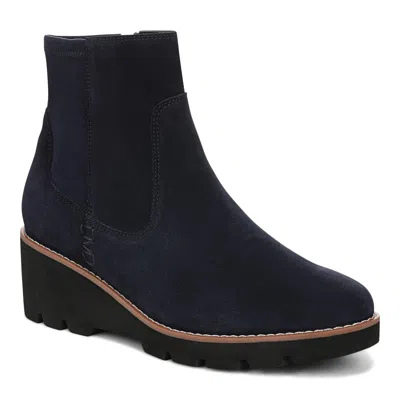 Vionic Ariana Wedge Ankle Boot In Blue